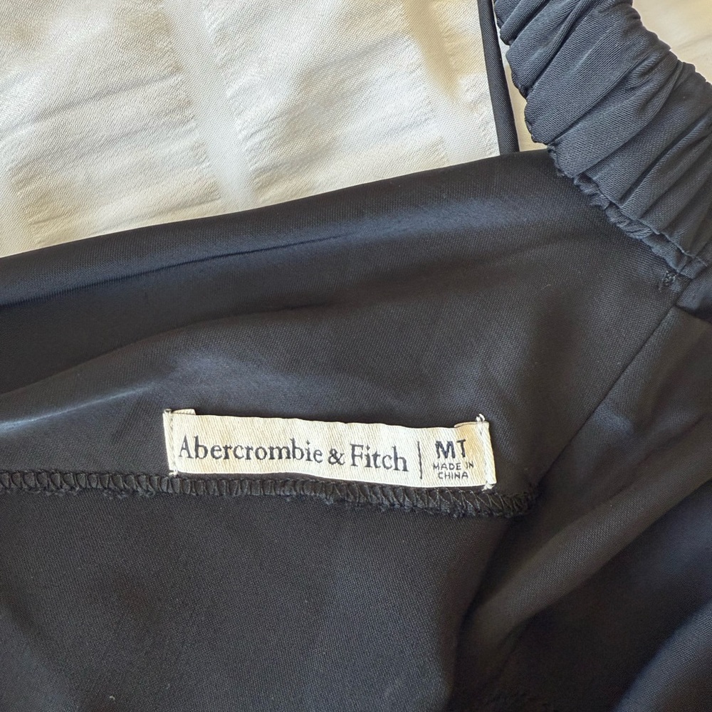 Abercrombie & Fitch Black Maxi Slip Dress Spaghetti Strap - Picture 3 of 4